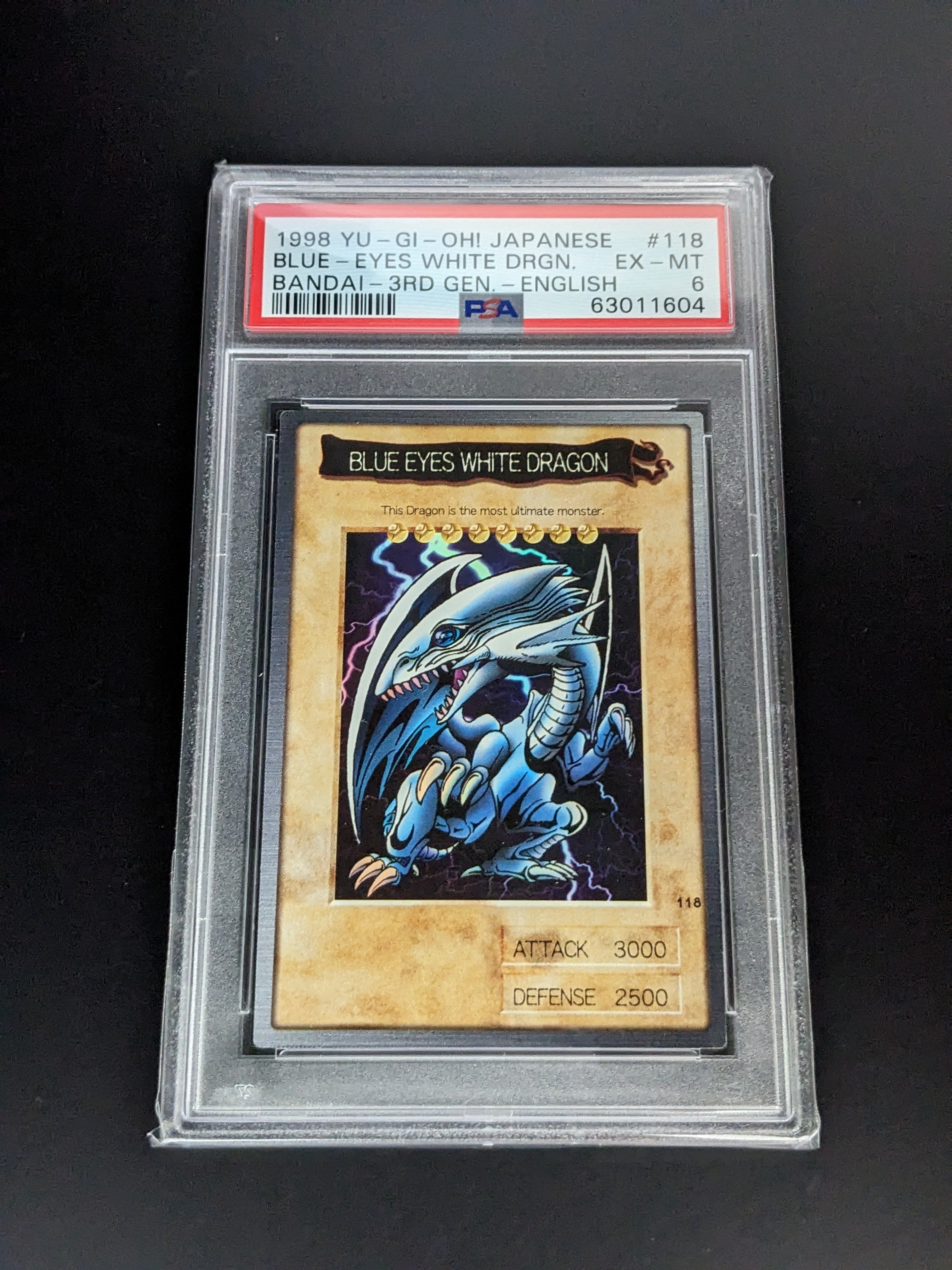 1998 YU-GI-Oh! Japanese Bandai-3rd Generation 118 Blue-Eyes White