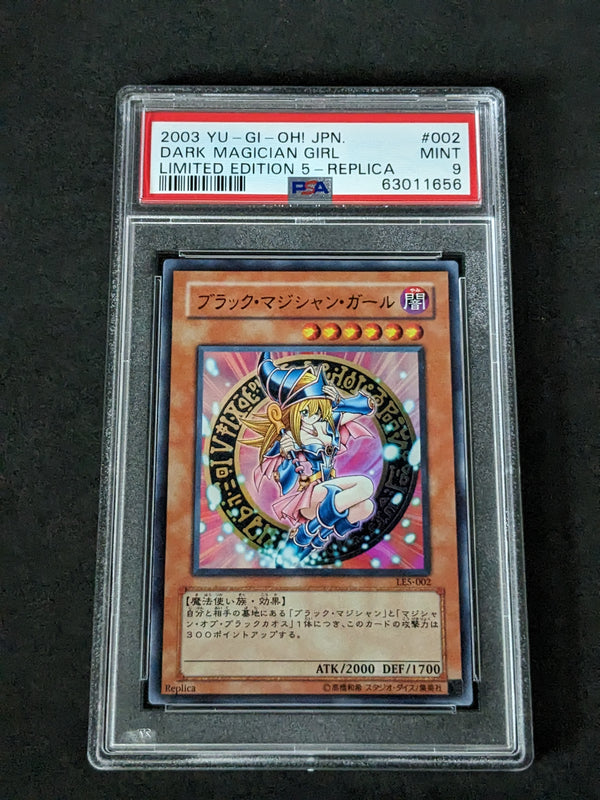 2003 YU-GI-Oh! Japanese Limited Edition 5 002 Dark Magician Girl Replica PSA