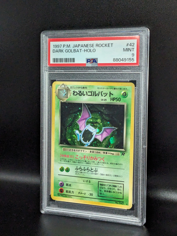 1997 POKEMON JAPANESE ROCKET 42 DARK GOLBAT-HOLO PSA