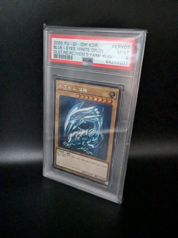 2020 YU-GI-Oh! Korean Duelist Road Piece of Memory Side: Yami Yugi KRY07 Blue-Eyes White Dragon PSA