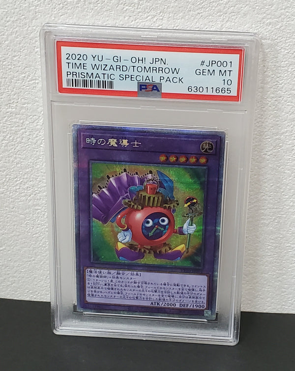 2020 YU-GI-Oh! Japanese Prismatic Special Pack JP001 Time Wizard of Tomorrow PSA