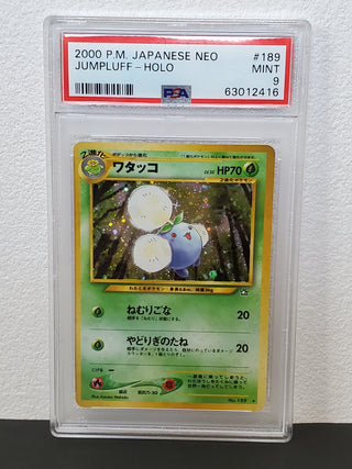 2000 Pokemon Japanese Neo 189 Jumpluff-Holo PSA