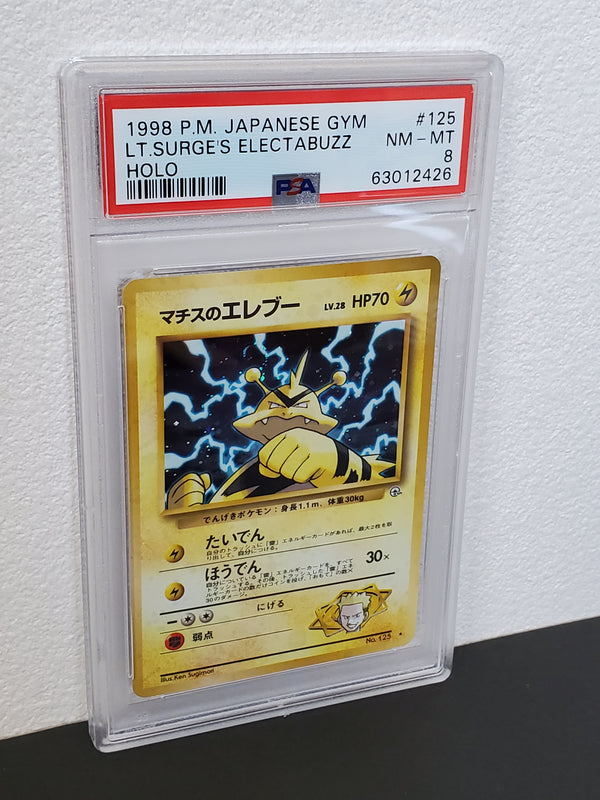 1998 Pokemon Japanese Gym 125 LT. Surge's Electabuzz-Holo PSA