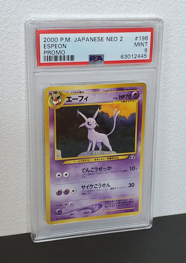 2000 Pokemon Japanese Neo 2 Promo 196 Espeon Promo PSA