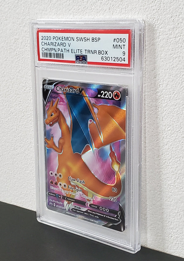 2020 Pokemon Swsh Black Star Promo 050 Charizard V Champion's Path Elite Trainer Box PSA