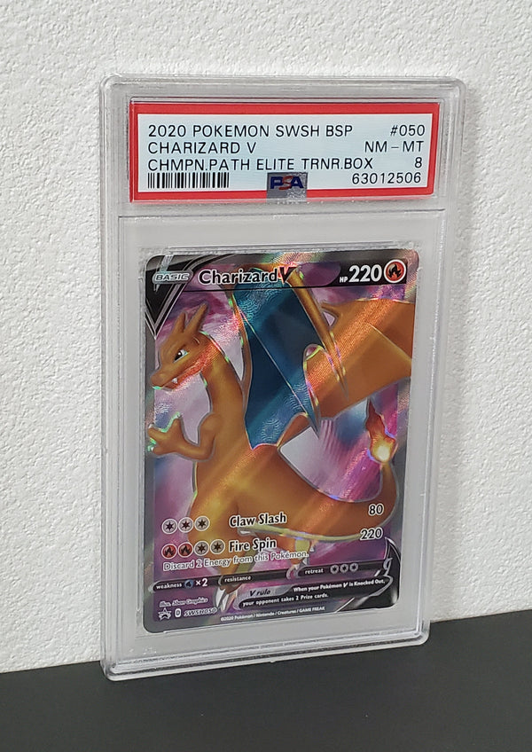 2020 Pokemon Swsh Black Star Promo 050 Charizard V Champion's Path Elite Trainer Box PSA