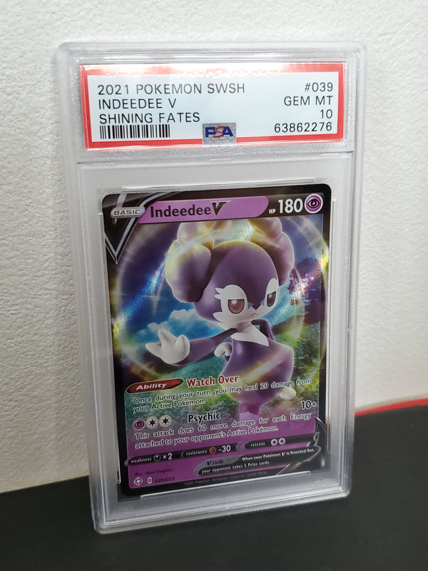 2021 Pokemon Sword & Shield Shining Fates 039 Indeedee V PSA