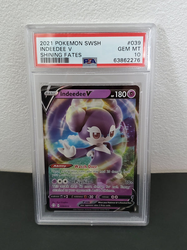 2021 Pokemon Sword & Shield Shining Fates 039 Indeedee V PSA