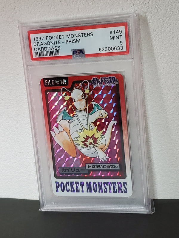 1997 Pocket Monsters Carddass 149 Dragonite-Prism PSA