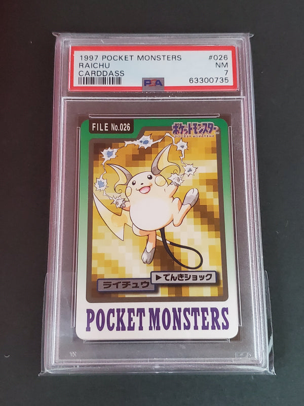 1997 Pocket Monsters Carddass 026 Raichu PSA