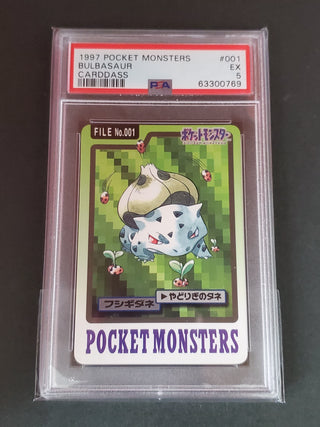 1997 Pocket Monsters Carddass 001 Bulbasaur PSA