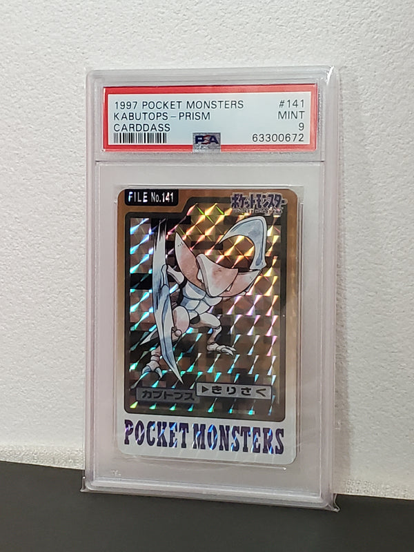 1997 Pocket Monsters Carddass 141 Kabutops-Prism PSA