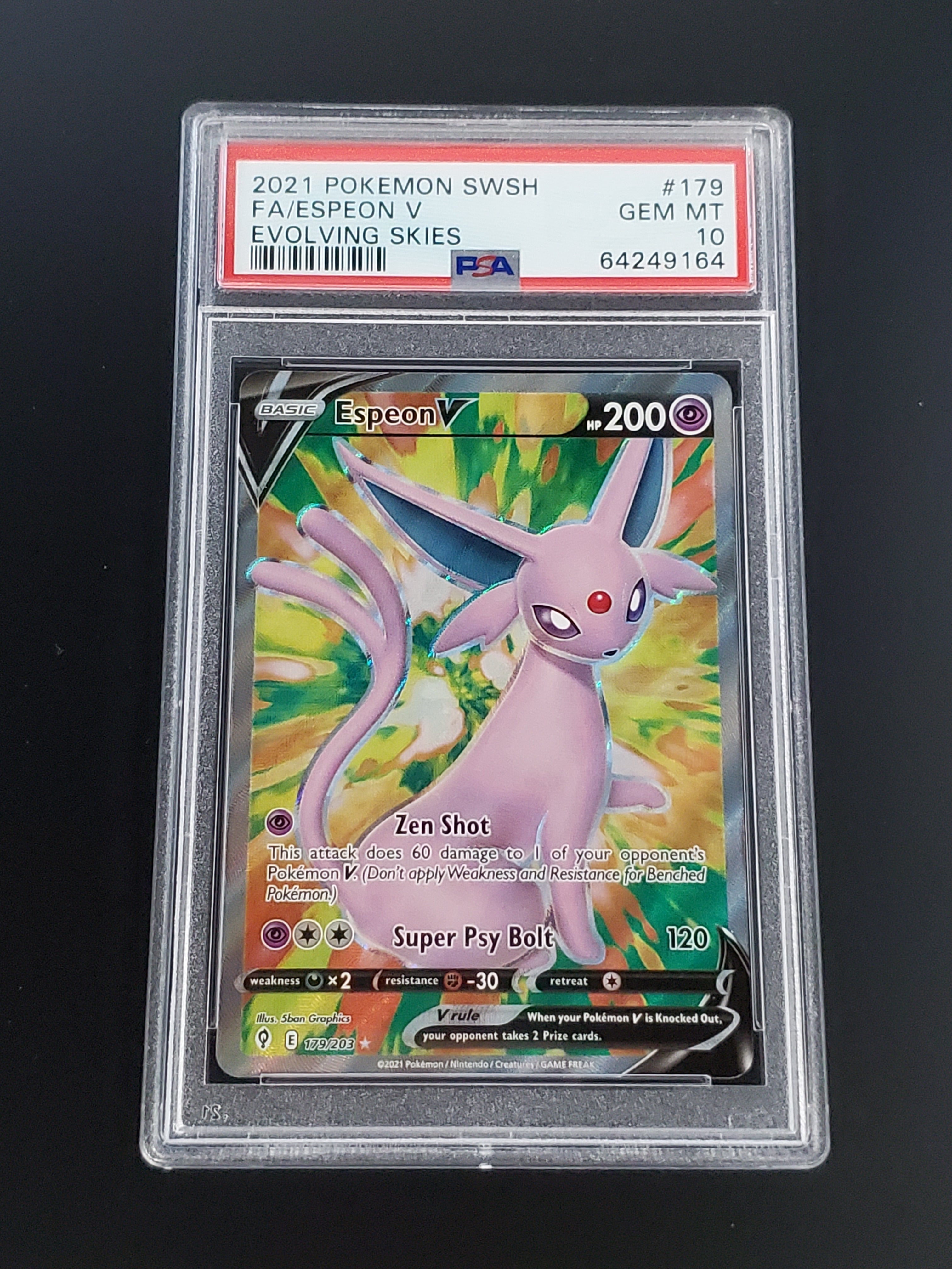 2021 Pokemon Sword & Shield Evolving Skies 179 Full Art/Espeon V
