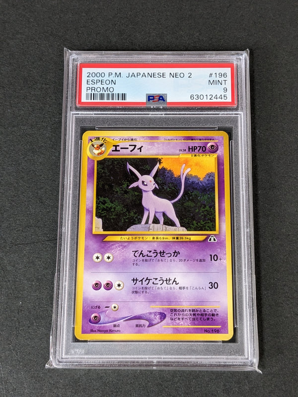 2000 Pokemon Japanese Neo 2 Promo 196 Espeon Promo PSA