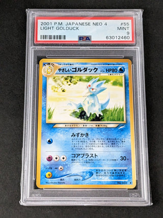 2001 Pokemon Japanese Neo 4 55 Light Golduck PSA