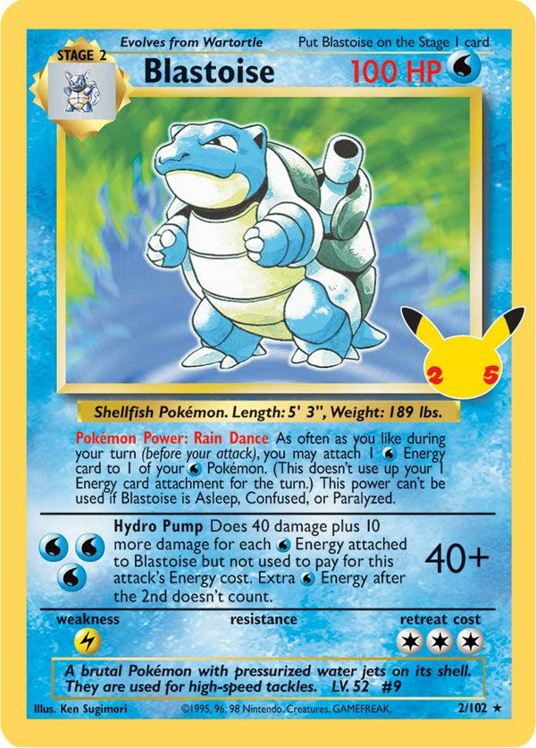 25th  Blastoise  2/102  holo NM（カメックス）